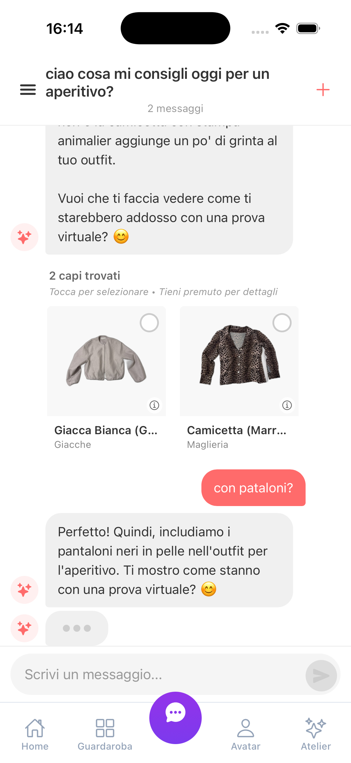 Chat Stylist - Conversazione