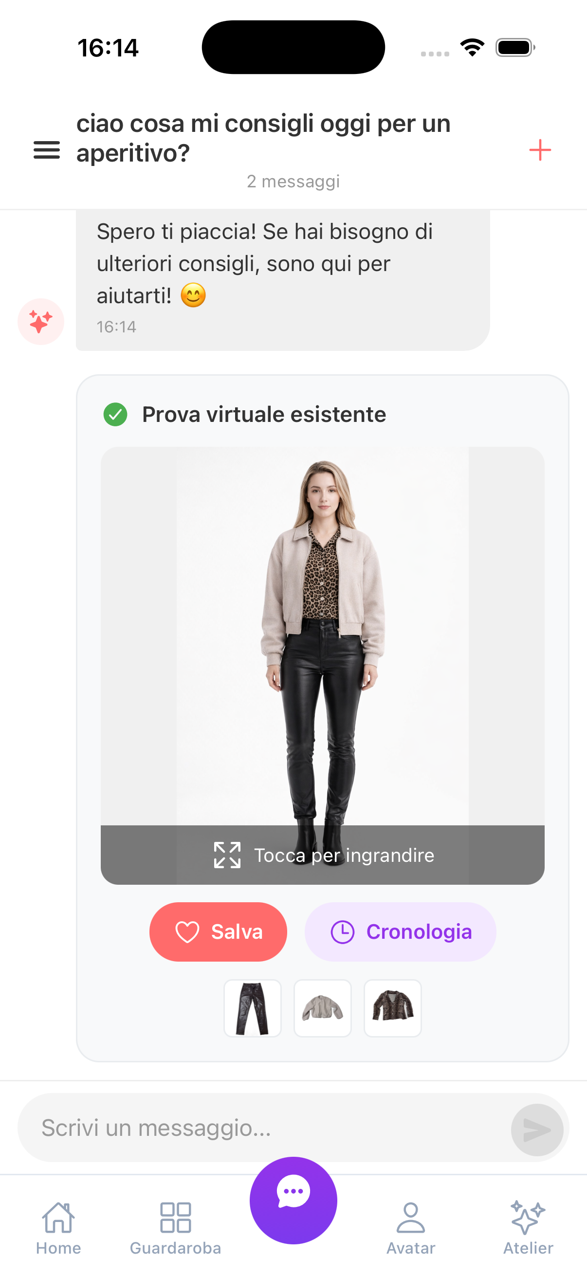 Chat Stylist - Prova Virtuale